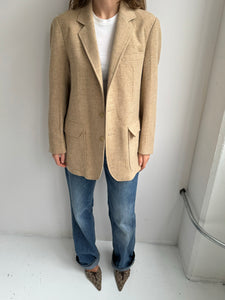 Beige wool blazer