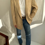 Beige wool tailormade blazer