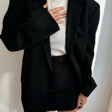 Mini skirt and blazer in black