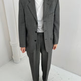 Grey subtle pinstriped suit