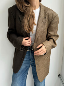 Chocolate toned contrasted blazer