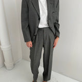 Grey subtle pinstriped suit