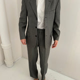 Grey subtle pinstriped suit