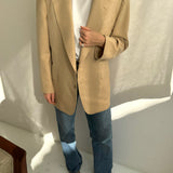 Beige wool tailormade blazer