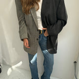 Grey and black two toned blazer