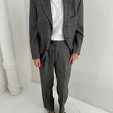 Grey subtle pinstriped suit