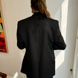 Button back blazer in dark grey