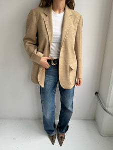 Beige wool blazer