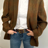 Heavy wool brown and green blazer