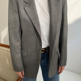 Light grey herringbone blazer