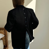 Navy button back blazer