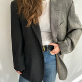 Grey and black two toned blazer