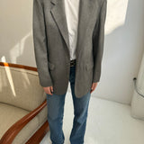 Light grey herringbone blazer