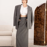 Beautiful grey skirt suit