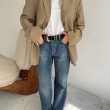 Taupe button back blazer