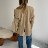 Taupe button back blazer