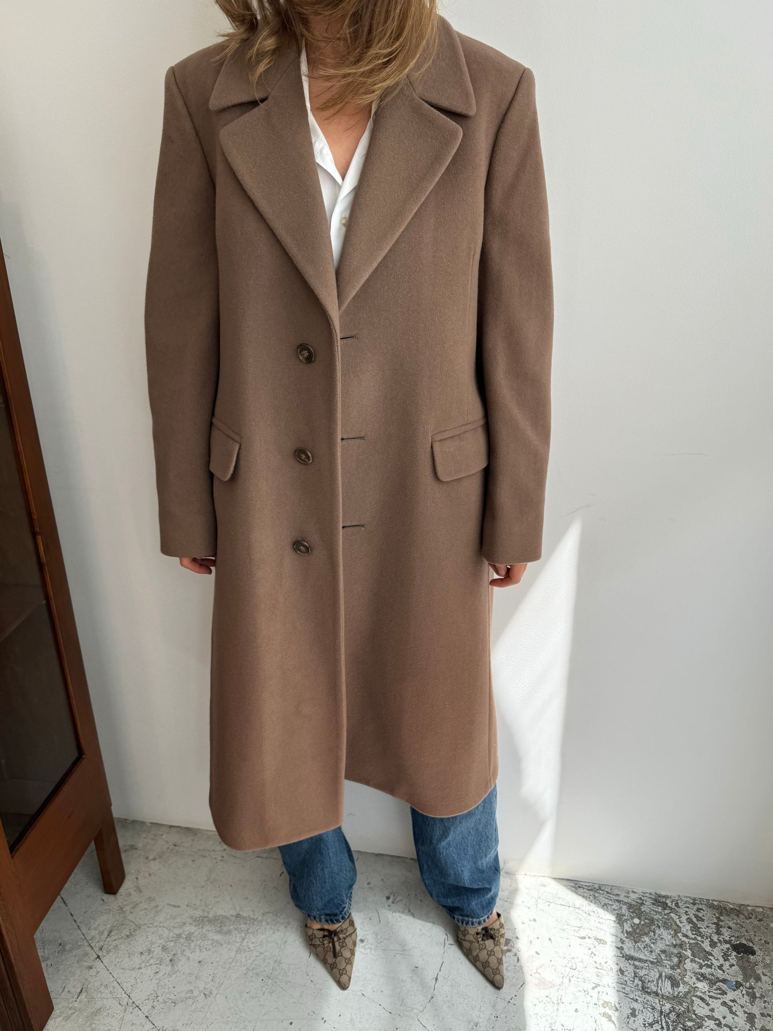 Brown cold wool coat