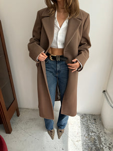 Brown cold wool coat