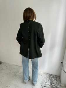 Dark Green button back blazer