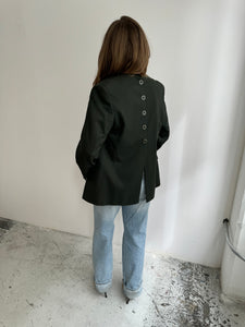 Dark Green button back blazer