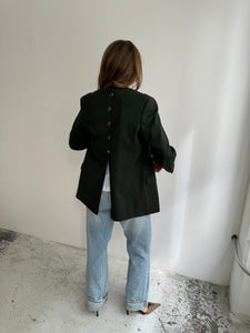 Dark Green button back blazer