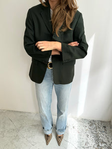 Dark Green button back blazer